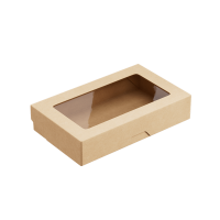 Контейнер картон крафт с крышкой OneBox 1000мл (120*200*40)  1х25